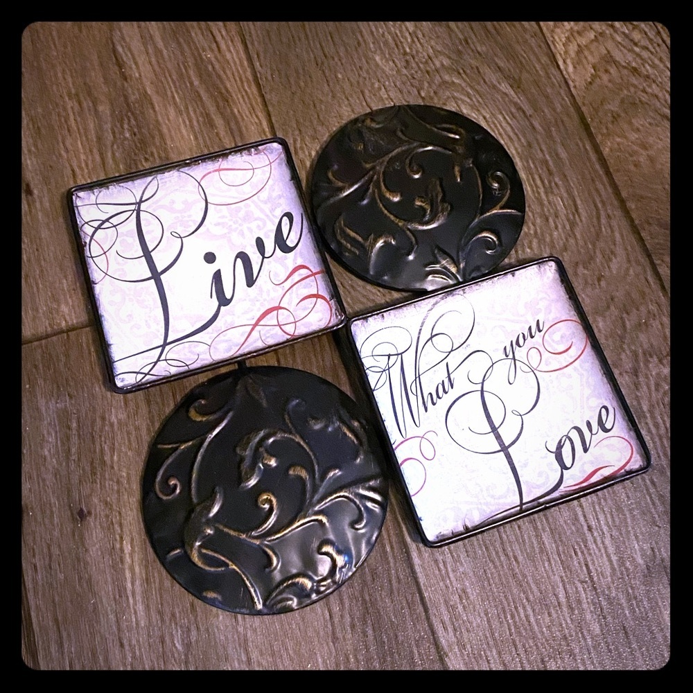 Inspiration Wall Art Decor | Live What You Love Metal Wall Hanging - Picture 2 of 4